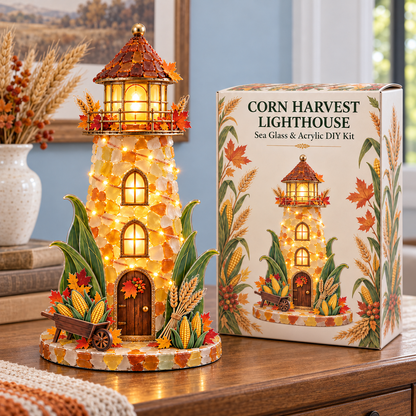 ✨ Autumn Harvest Sea Glass Lighthouse DIY Kit