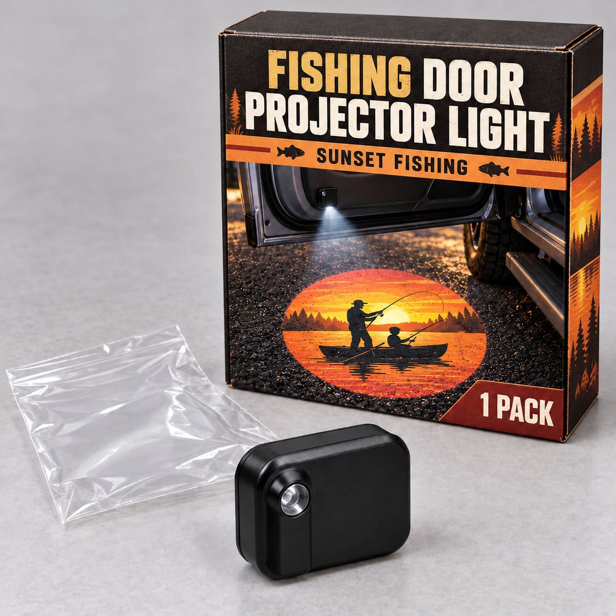 🎣 Fishing Door Projector Light – 4 Unique Designs