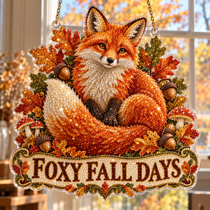 🍂 DIY Autumn Animal Diamond Art Suncatcher Collection