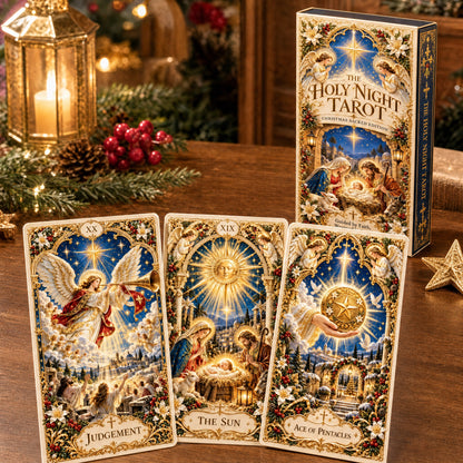 🔥Christmas Sale - ✨The Holy Night Tarot – Christmas Sacred Edition 🎄