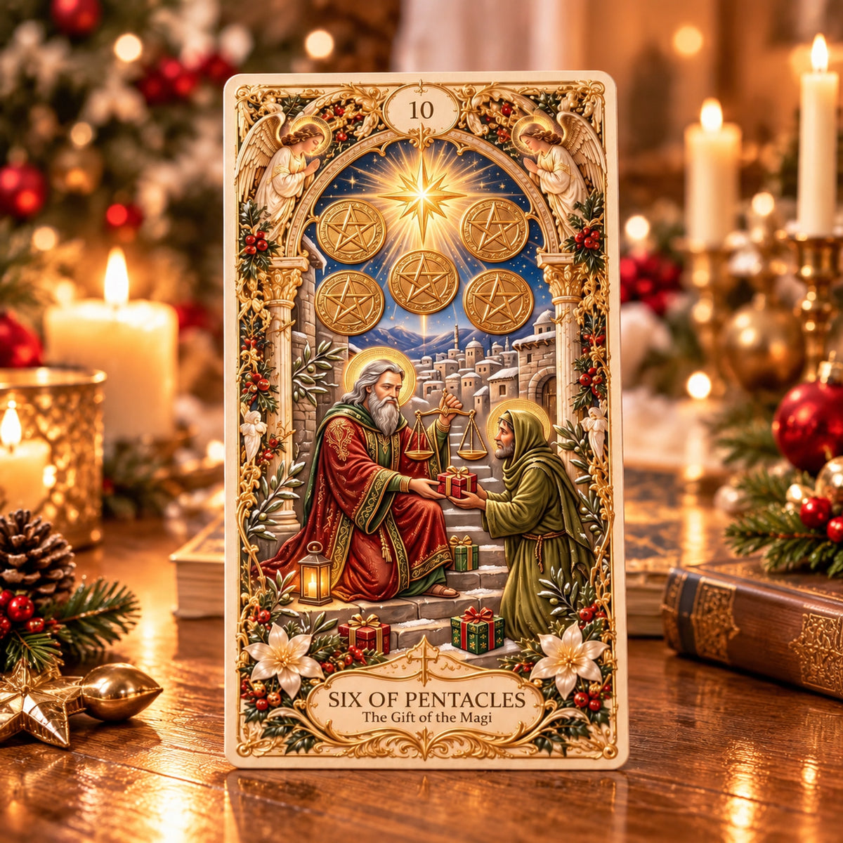 🔥Christmas Sale - ✨The Holy Night Tarot – Christmas Sacred Edition 🎄