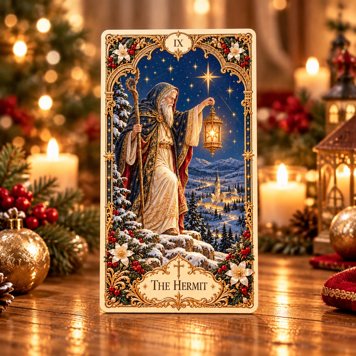 🔥Christmas Sale - ✨The Holy Night Tarot – Christmas Sacred Edition 🎄