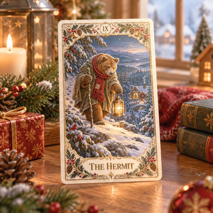 🐦🔮Christmas Woodland Tarot Deck – A Cozy Holiday Gift