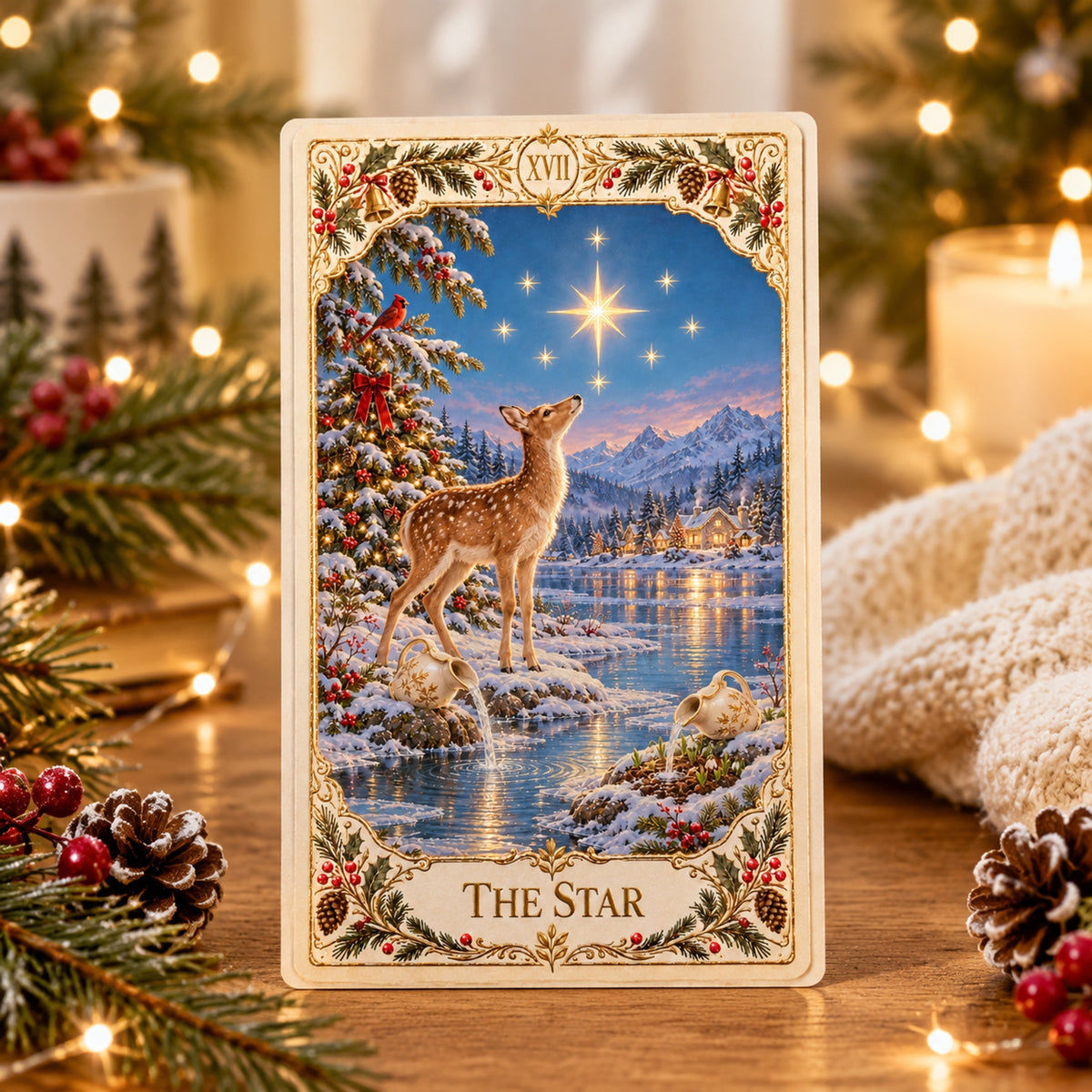 🐦🔮Christmas Woodland Tarot Deck – A Cozy Holiday Gift