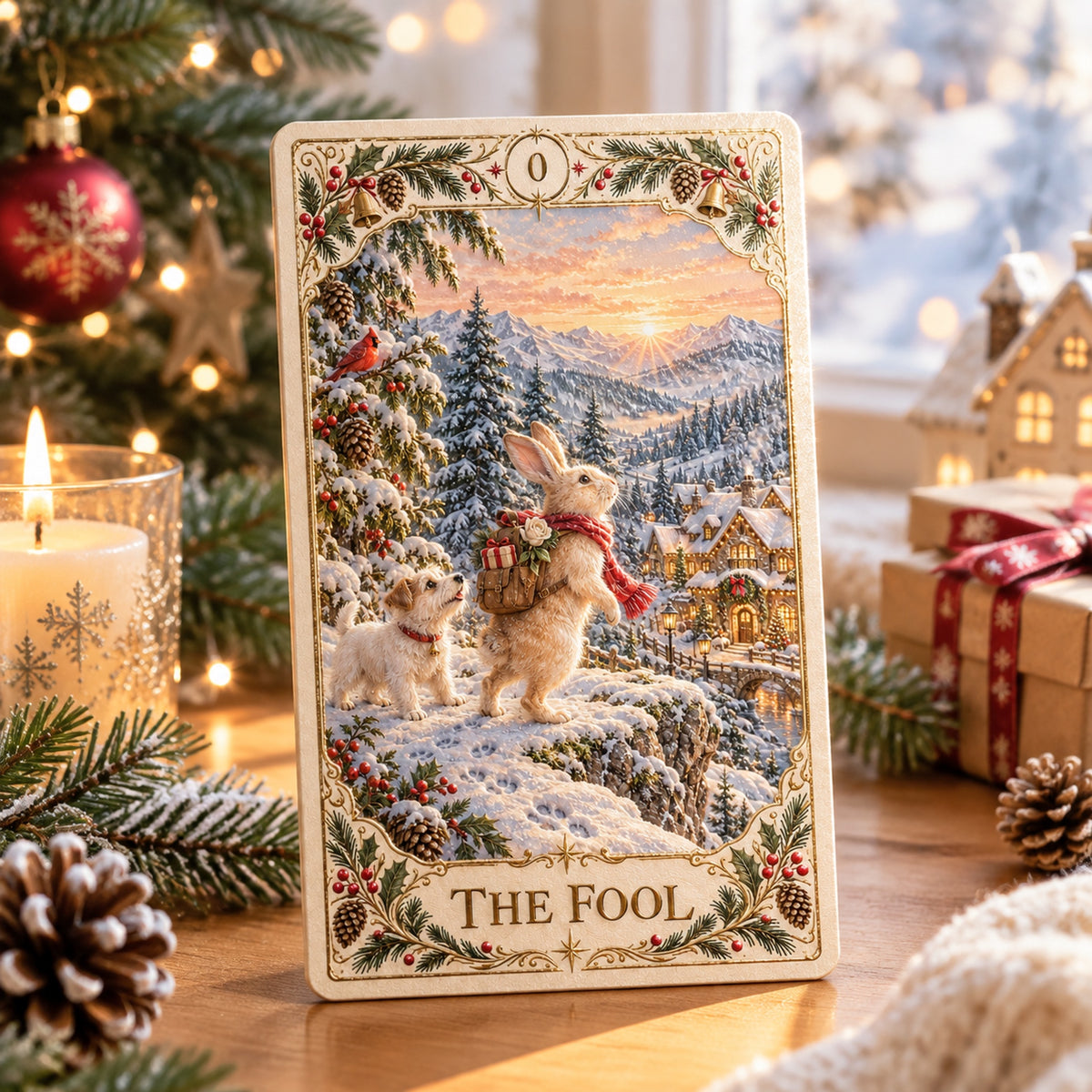 🐦🔮Christmas Woodland Tarot Deck – A Cozy Holiday Gift