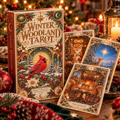 🐦🔮Christmas Woodland Tarot Deck – A Cozy Holiday Gift