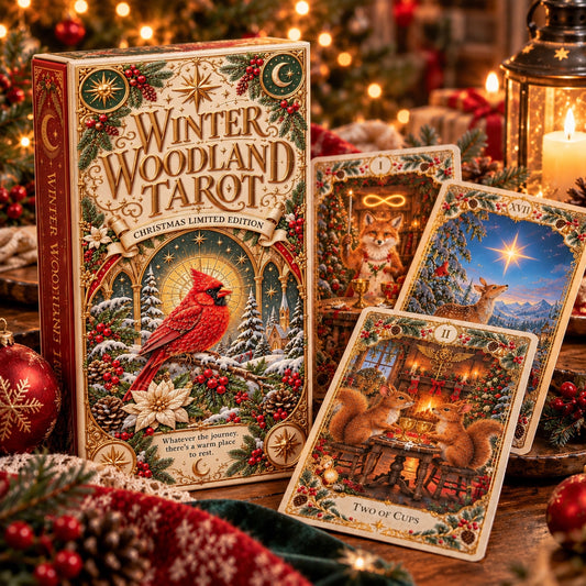 🐦🔮Christmas Woodland Tarot Deck – A Cozy Holiday Gift