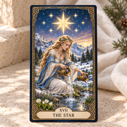 🌿 Norse Mythology Tarot — Freyja Edition · 78 Cards of Intuition, Beauty & Renewal ✨