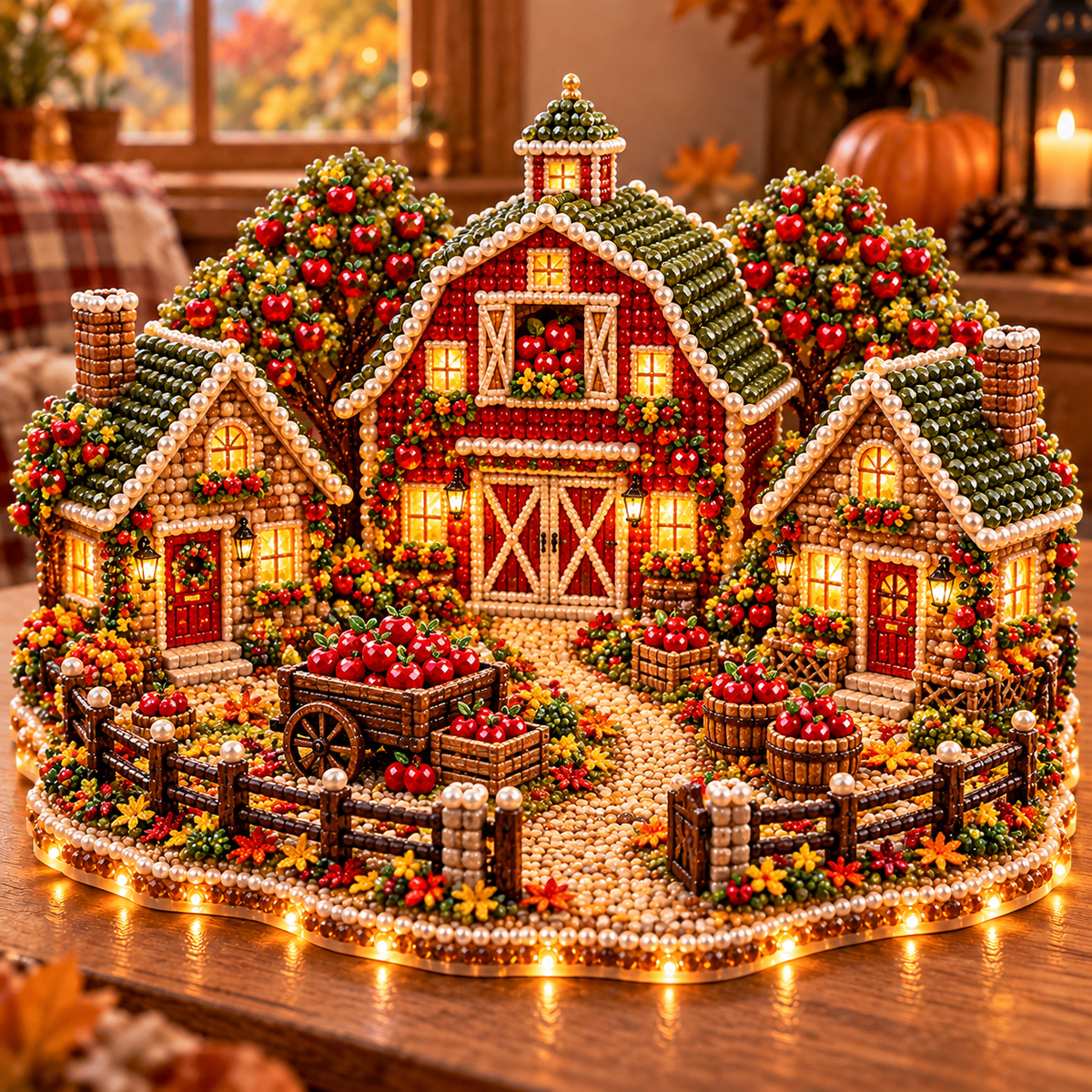 🍂 DIY Sparkling Autumn Village — 3D Diamond Art Decoration Kit