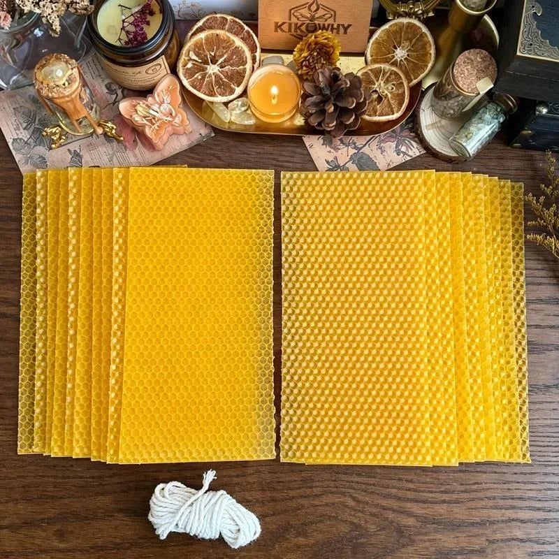 DIY Beeswax Candle Making Kit (12-Piece Set) – Create Your Own Cozy Glow!