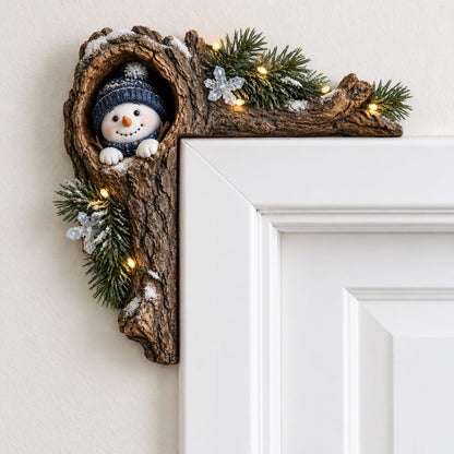 🎄✨ Cozy Christmas Woodland Door Frame Decor