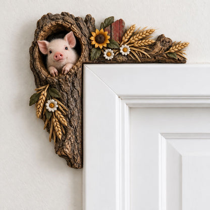 🎄✨ Cozy Christmas Woodland Door Frame Decor