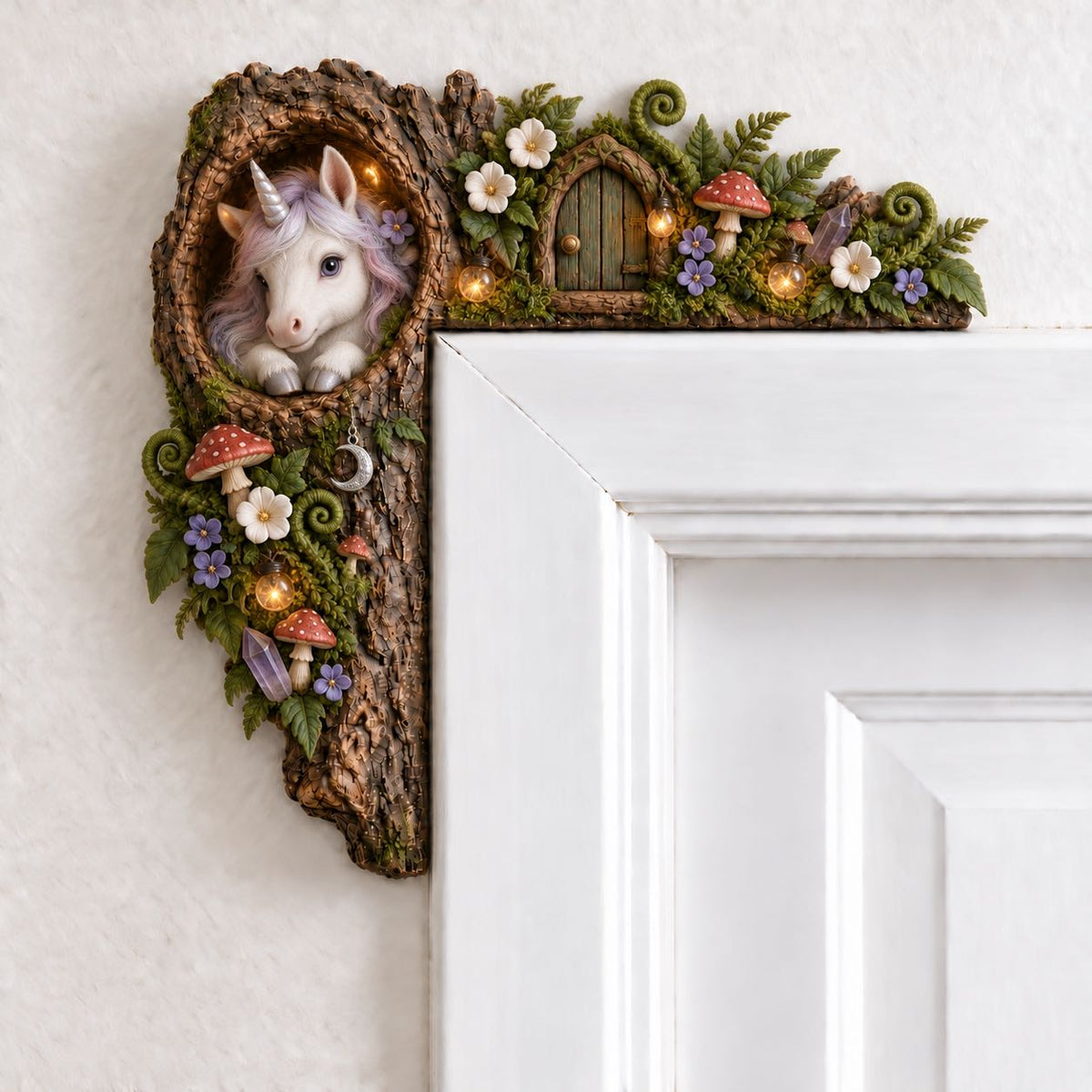 🎄✨ Cozy Christmas Woodland Door Frame Decor