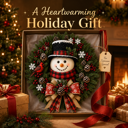 ✨✨Hot Sale 49% OFF⛄Snowman Christmas Wreath –  Bring Holiday Cheer to Every Door