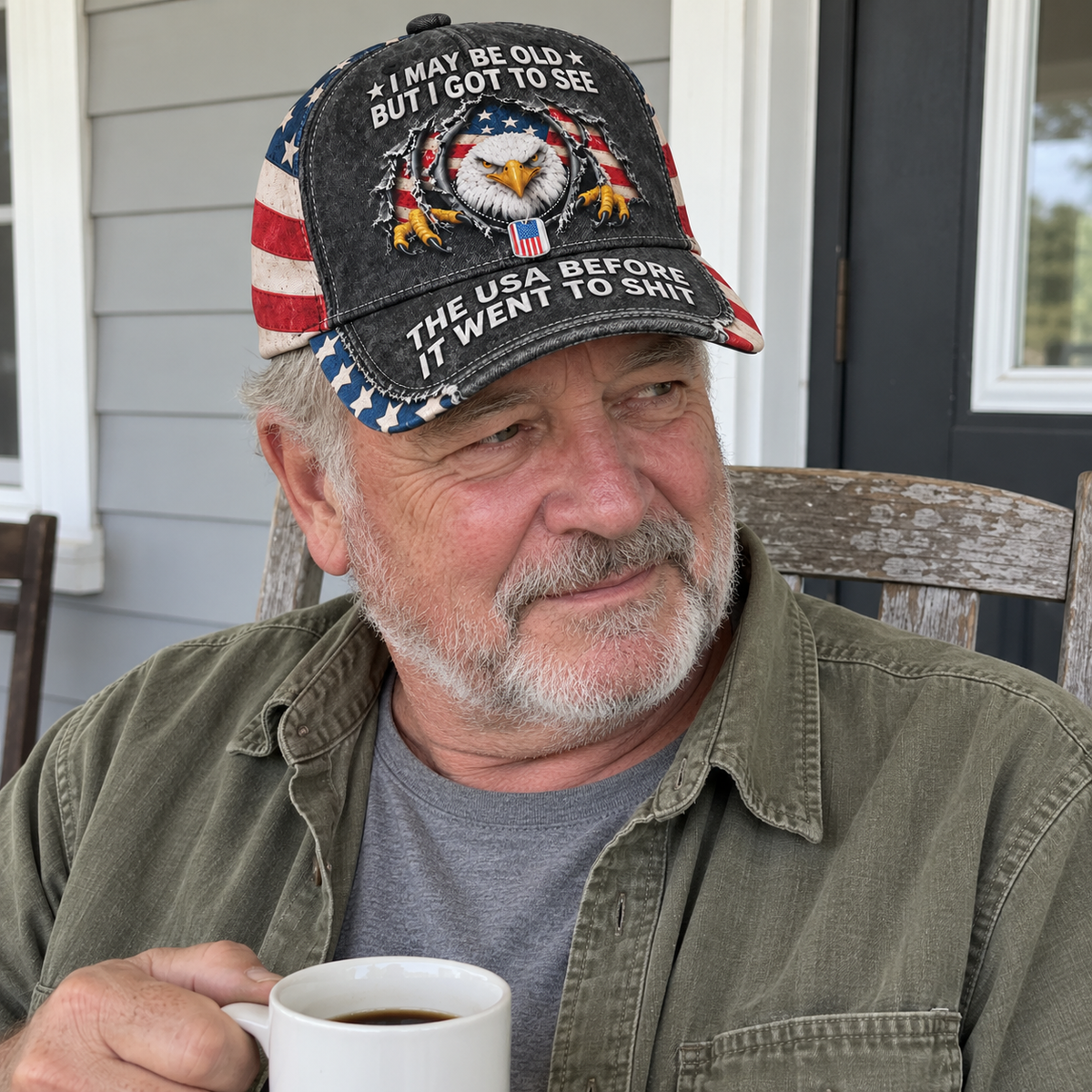 🦅 “I May Be Old” Vintage Eagle Cap