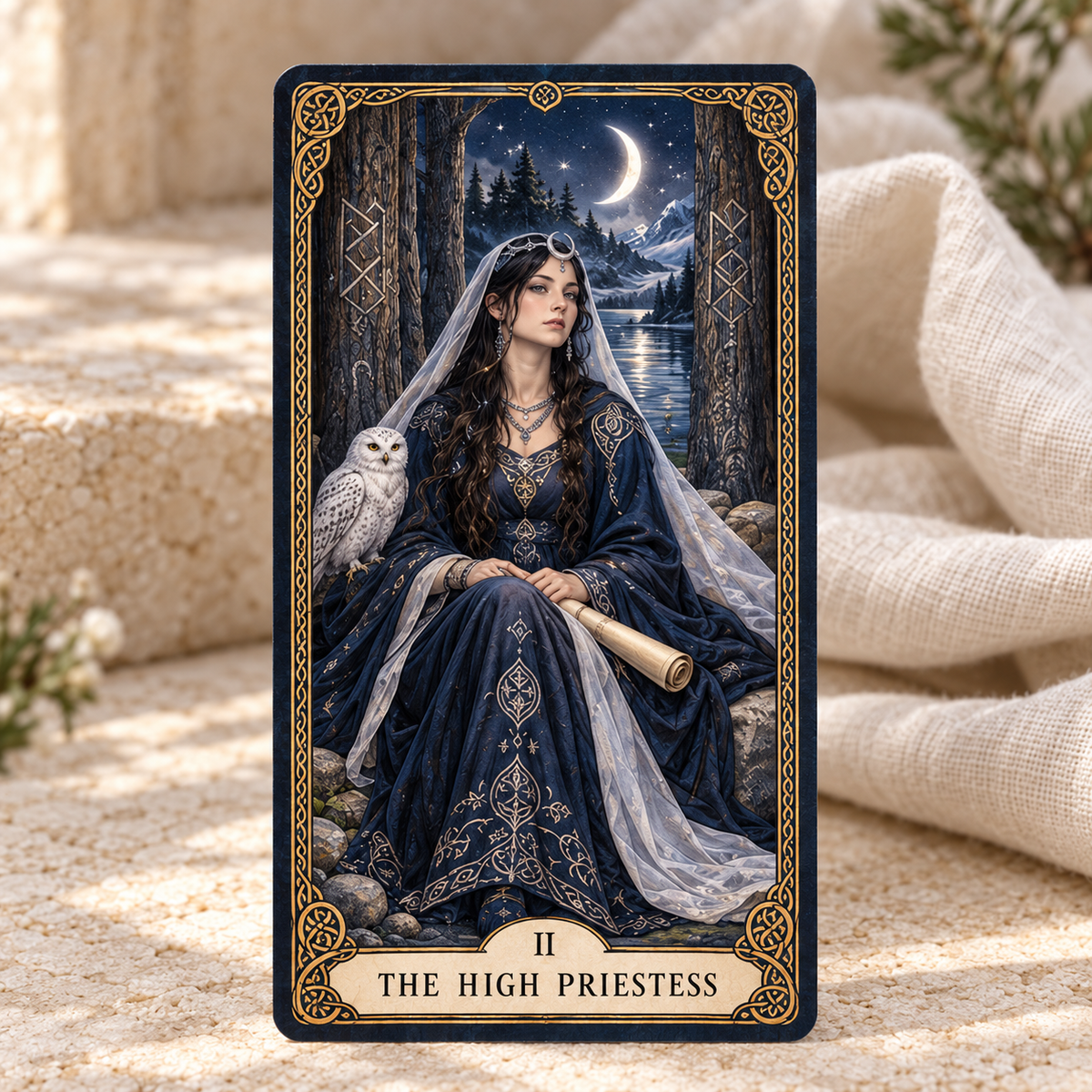 🌿 Norse Mythology Tarot — Freyja Edition · 78 Cards of Intuition, Beauty & Renewal ✨