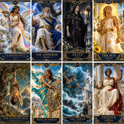 🔮 Tarocchi dell'Olimpo Mitico — 78 carte sulla mitologia greca + guida ✨
