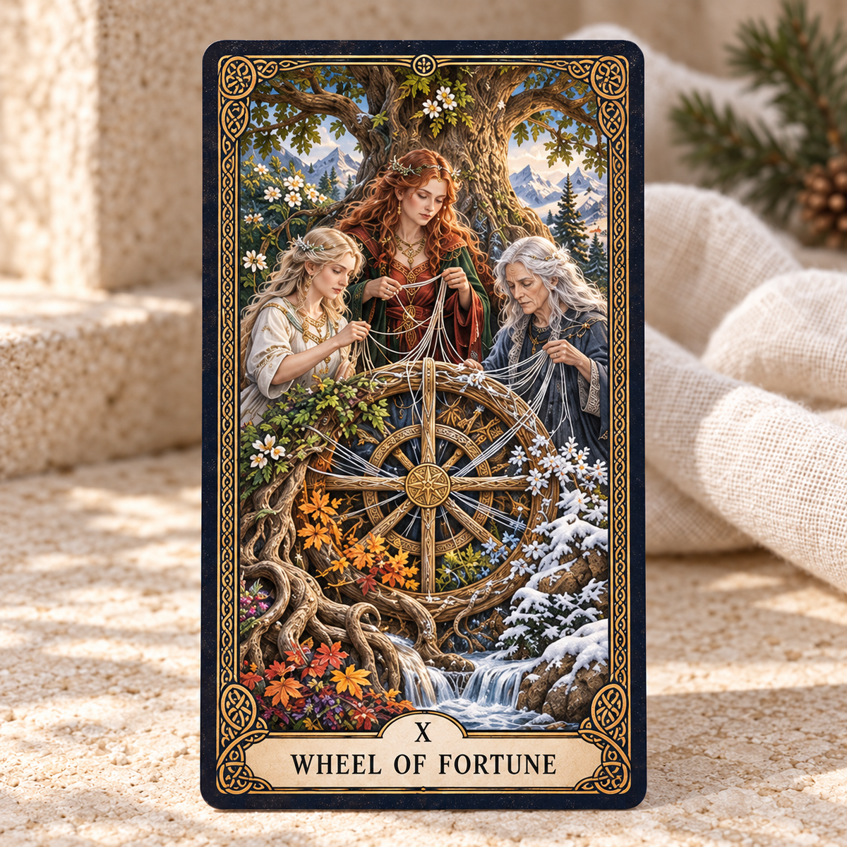🌿 Norse Mythology Tarot — Freyja Edition · 78 Cards of Intuition, Beauty & Renewal ✨