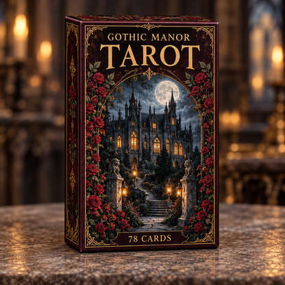 🌙 Gothic Manor Tarot – 78 Cards of Mystery & Moonlight 🥀