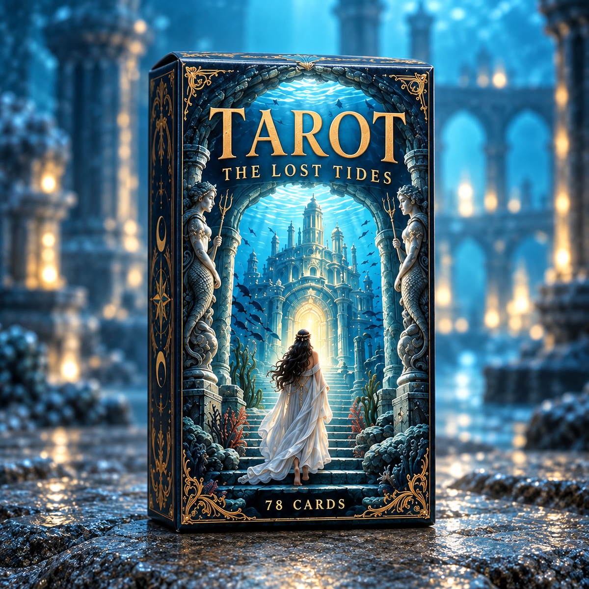 🌊 The Lost Tides Tarot – 78 Cards of Ocean Mystery & Inner Discovery ✨