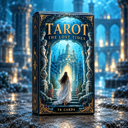 🌊 The Lost Tides Tarot – 78 Cards of Ocean Mystery & Inner Discovery ✨