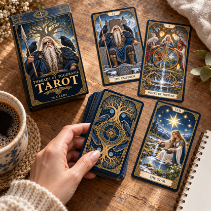🌳 Norse Mythology Tarot — 78 Cards of Wisdom, Fate & Wonder ✨