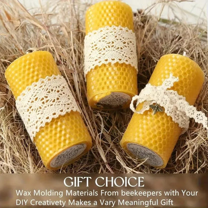 DIY Beeswax Candle Making Kit (12-Piece Set) – Create Your Own Cozy Glow!