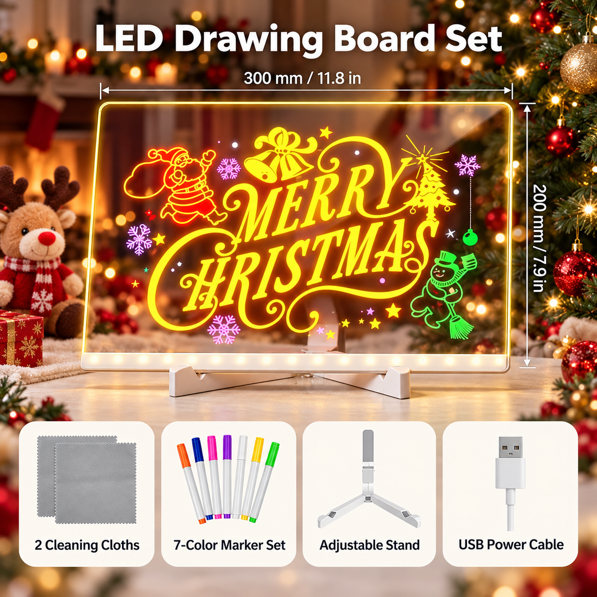 LAST DAY 70% OFF 🎅🎁Led Drawing Board For Kids