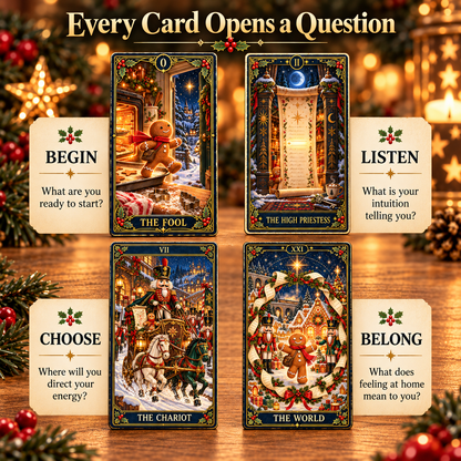 ✨ The Gingerbread Journey Tarot — A Christmas Story of Courage, Choice & Wonder 🎄