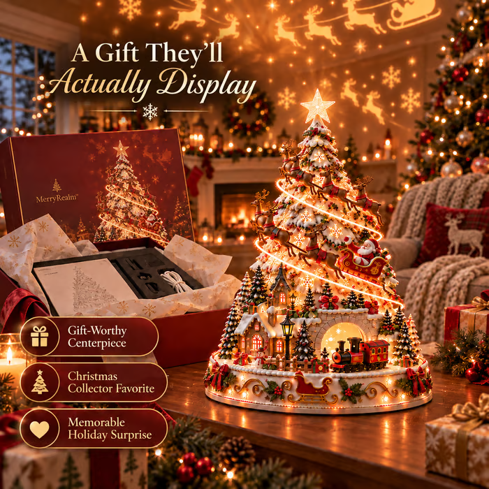 💯 Last day 70% OFF - 🎄Christmas Village Projection Centerpiece