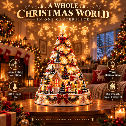 💯 Last day 70% OFF - 🎄Christmas Village Projection Centerpiece