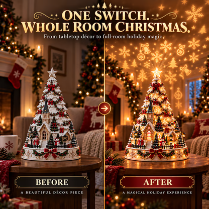 💯 Last day 70% OFF - 🎄Christmas Village Projection Centerpiece