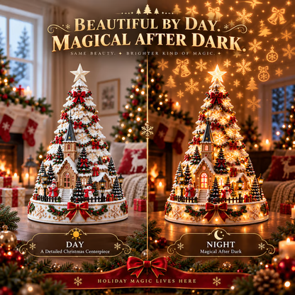 💯 Last day 70% OFF - 🎄Christmas Village Projection Centerpiece