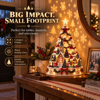 💯 Last day 70% OFF - 🎄Christmas Village Projection Centerpiece