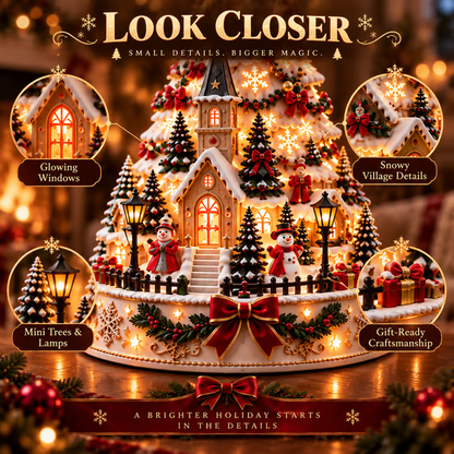💯 Last day 70% OFF - 🎄Christmas Village Projection Centerpiece