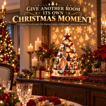 💯 Last day 70% OFF - 🎄Christmas Village Projection Centerpiece