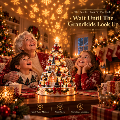 💯 Last day 70% OFF - 🎄Christmas Village Projection Centerpiece