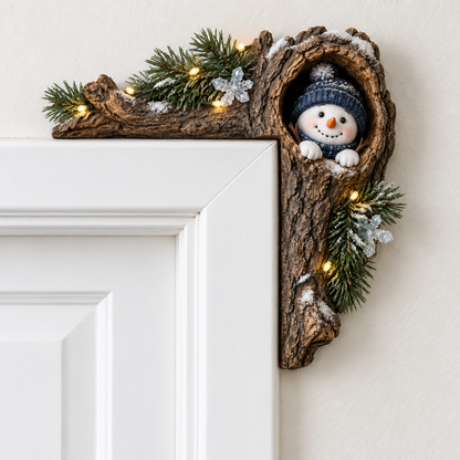🎄✨ Cozy Christmas Woodland Door Frame Decor