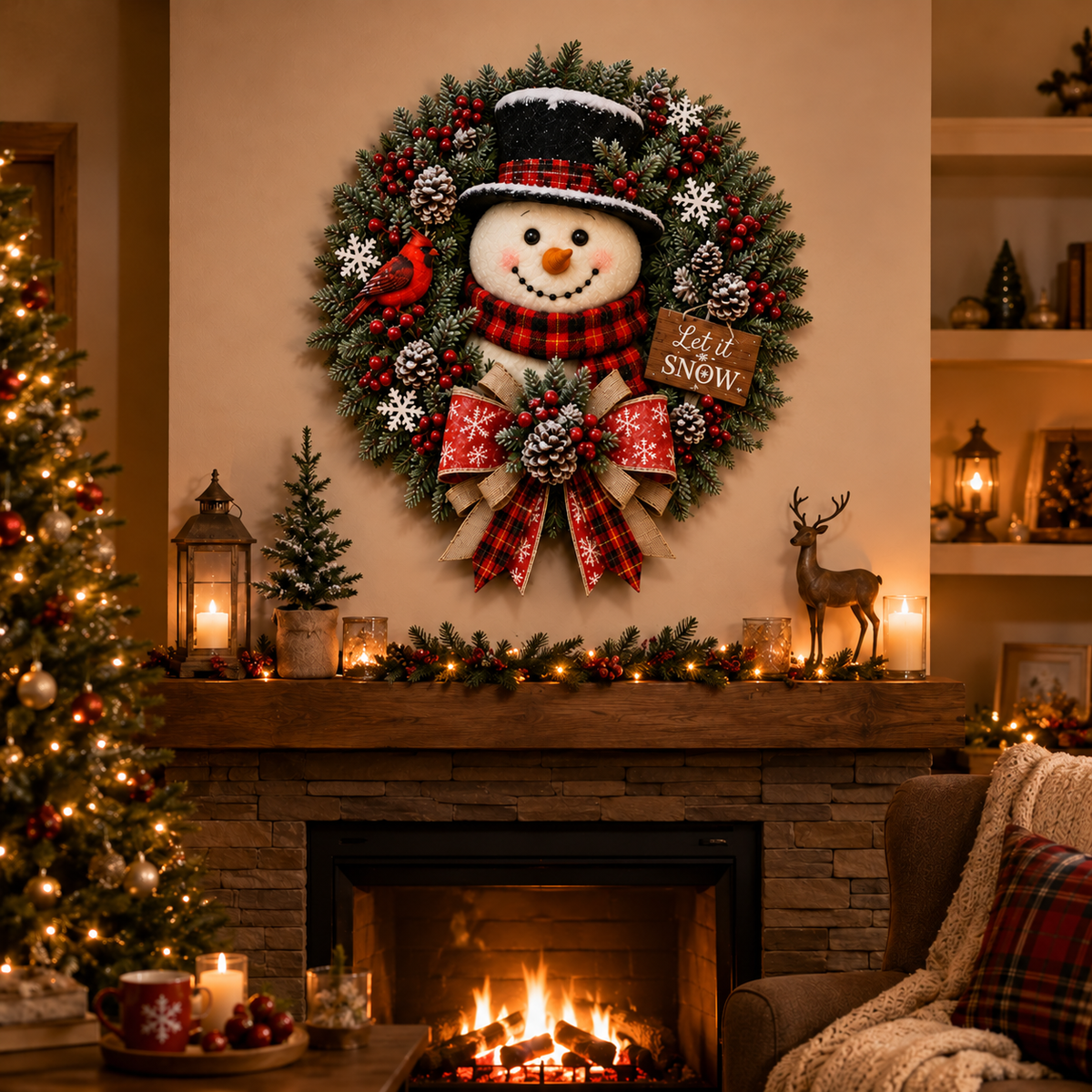 ✨✨Hot Sale 49% OFF⛄Snowman Christmas Wreath –  Bring Holiday Cheer to Every Door