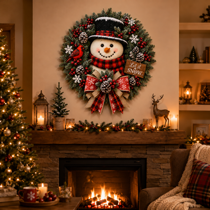 ✨✨Hot Sale 49% OFF⛄Snowman Christmas Wreath –  Bring Holiday Cheer to Every Door