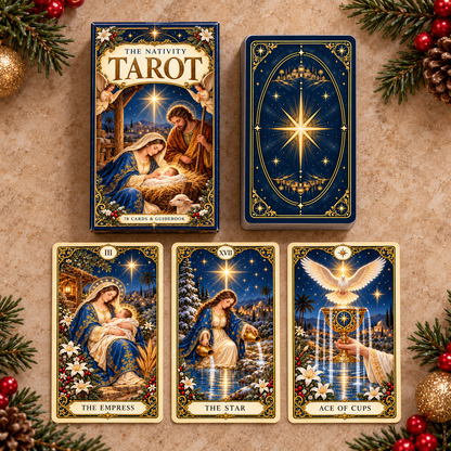 🎄 The Nativity Tarot — Christmas Edition 78-Card Deck & Guidebook