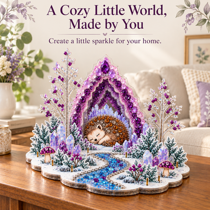 💎 DIY Crystal Woodland Animal Art Kit – Create Your Own Sparkling 3D Display ✨