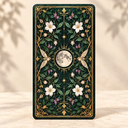 🌙 Moonlit Garden Tarot – 78 Cards of Botanical Beauty & Hidden Wisdom 🌿