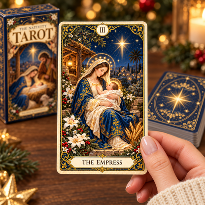 🎄 The Nativity Tarot — Christmas Edition 78-Card Deck & Guidebook