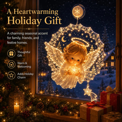 🔥HOT SALE 70% OFF✨🎄Lighted Christmas Window Decoration with Suction Cup | Warm LED Window Light with Double-Layer Design & Multiple Festive Styles Flat Version✨