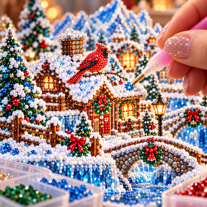 🔥 LAST DAY 49% OFF – ❄️ Winter Wonderland DIY Diamond Art Village Kit