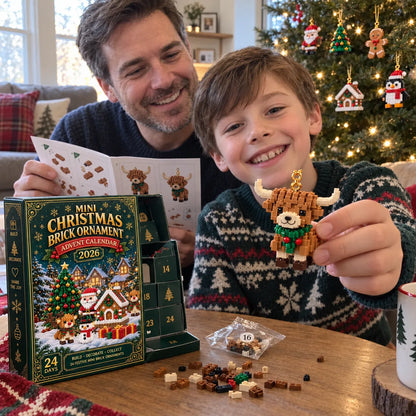 🎄24-Day Mini Christmas Brick Ornament Advent Calendar
