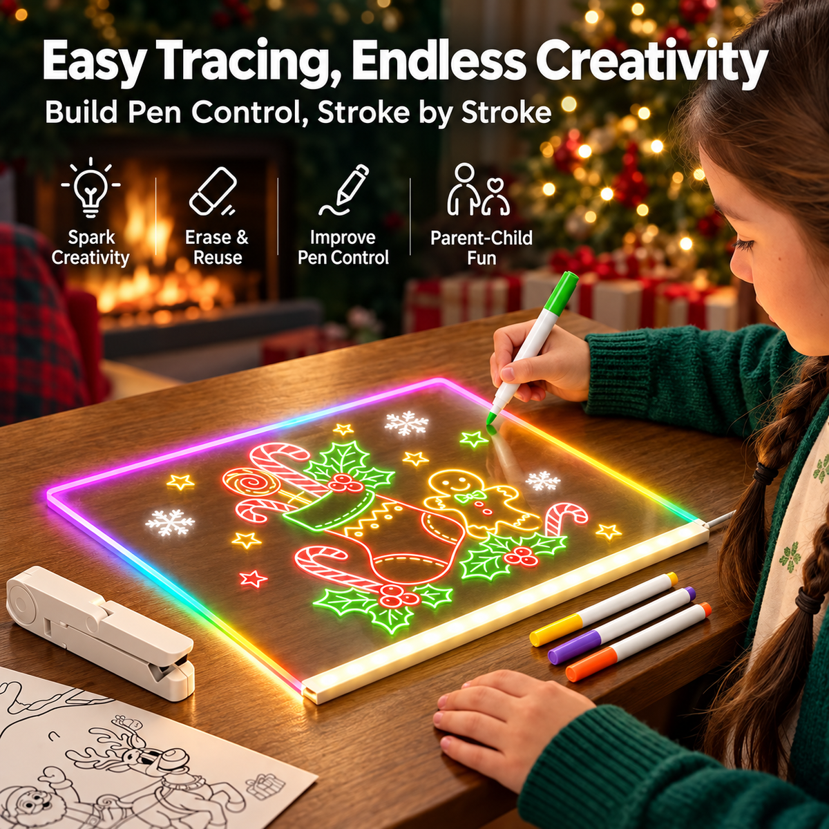 LAST DAY 70% OFF 🎅🎁Led Drawing Board For Kids