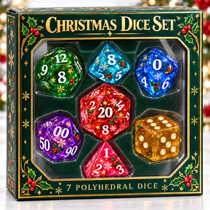 🎄 Christmas Limited-Edition Dice Set for Tabletop RPGs & Board Games