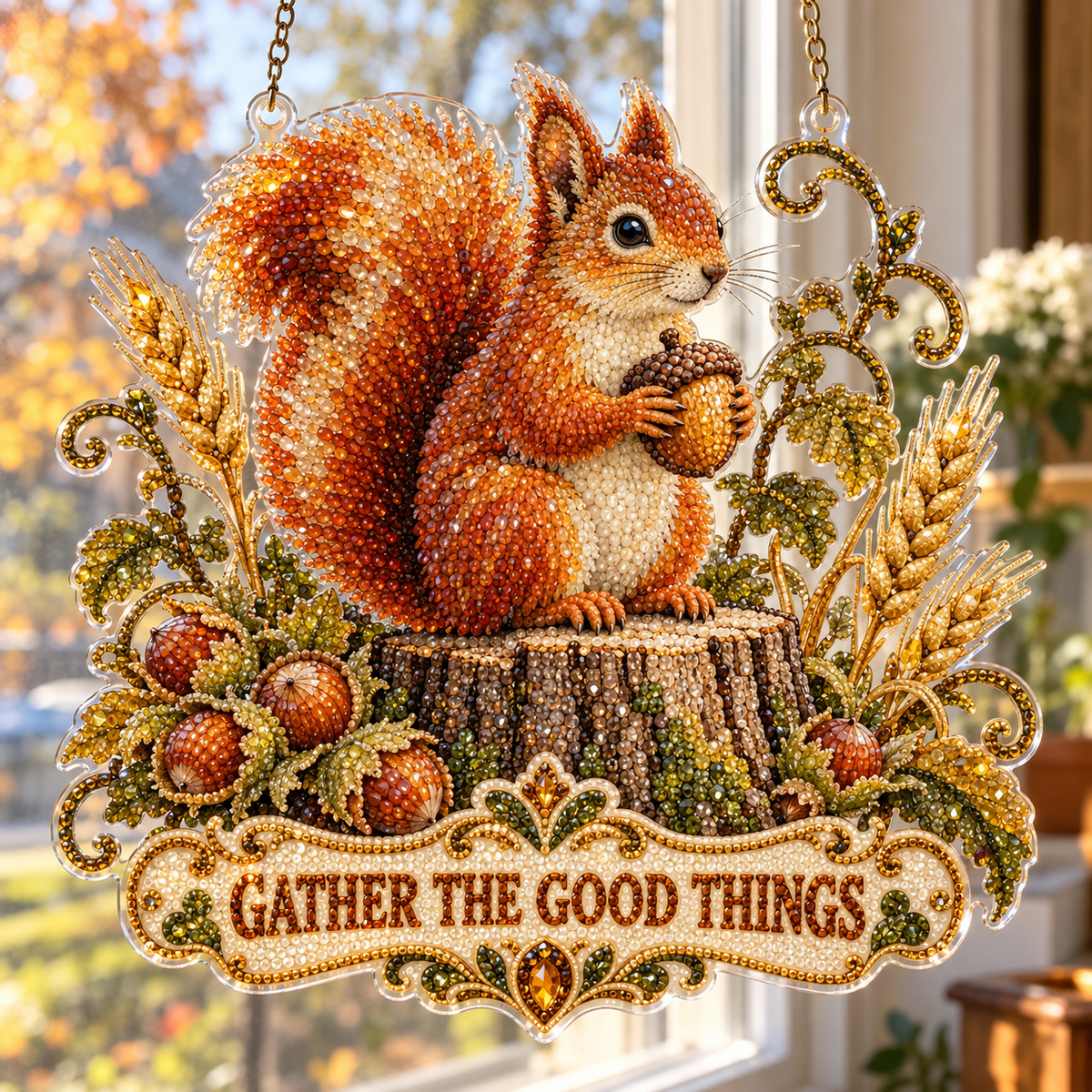 🍂 DIY Autumn Animal Diamond Art Suncatcher Collection